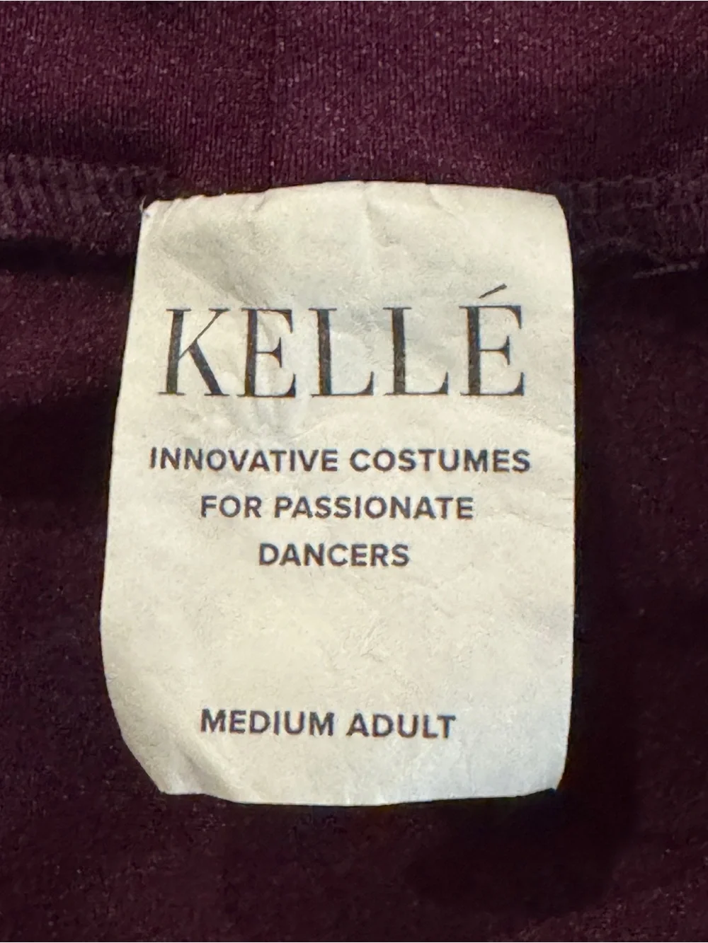 Kelle Dance Costume Set — Merlot Two-Piece Size MA STYLE #5431A